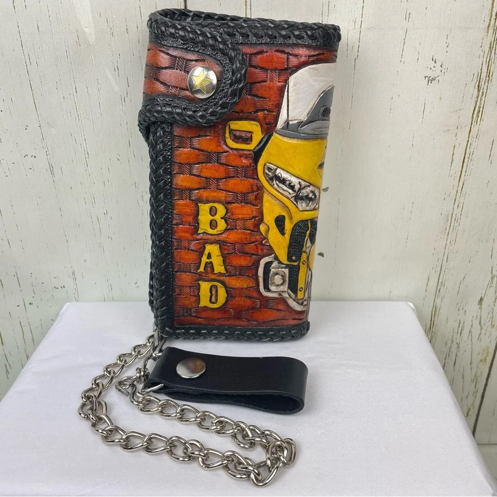 Genuine‎ Leather Custom Biker Wallet